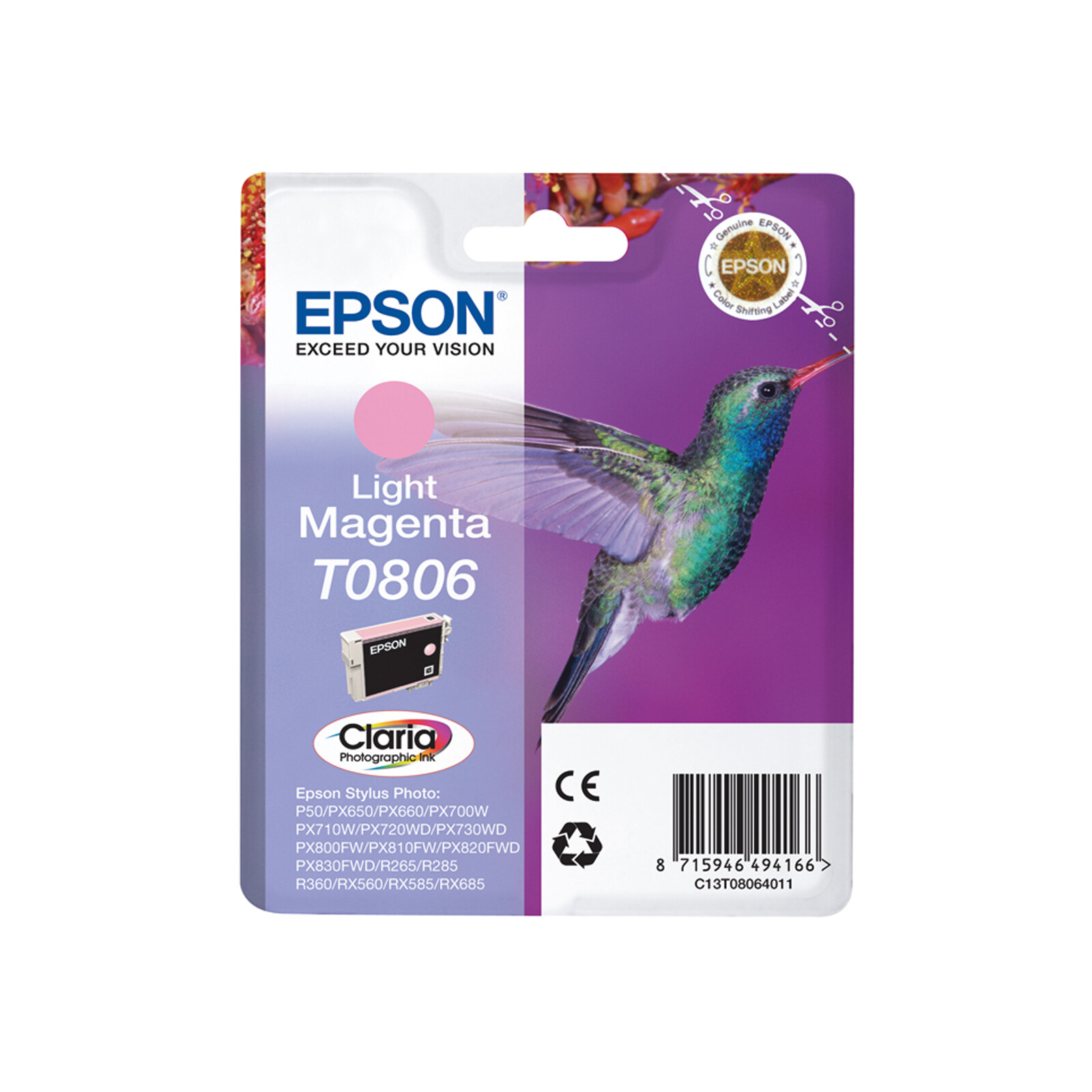 Epson T0806 Tinte Photo Light Magenta 7,4ml