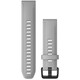 Garmin Quickfit Band 20mm Silikon hellgrau schwarz