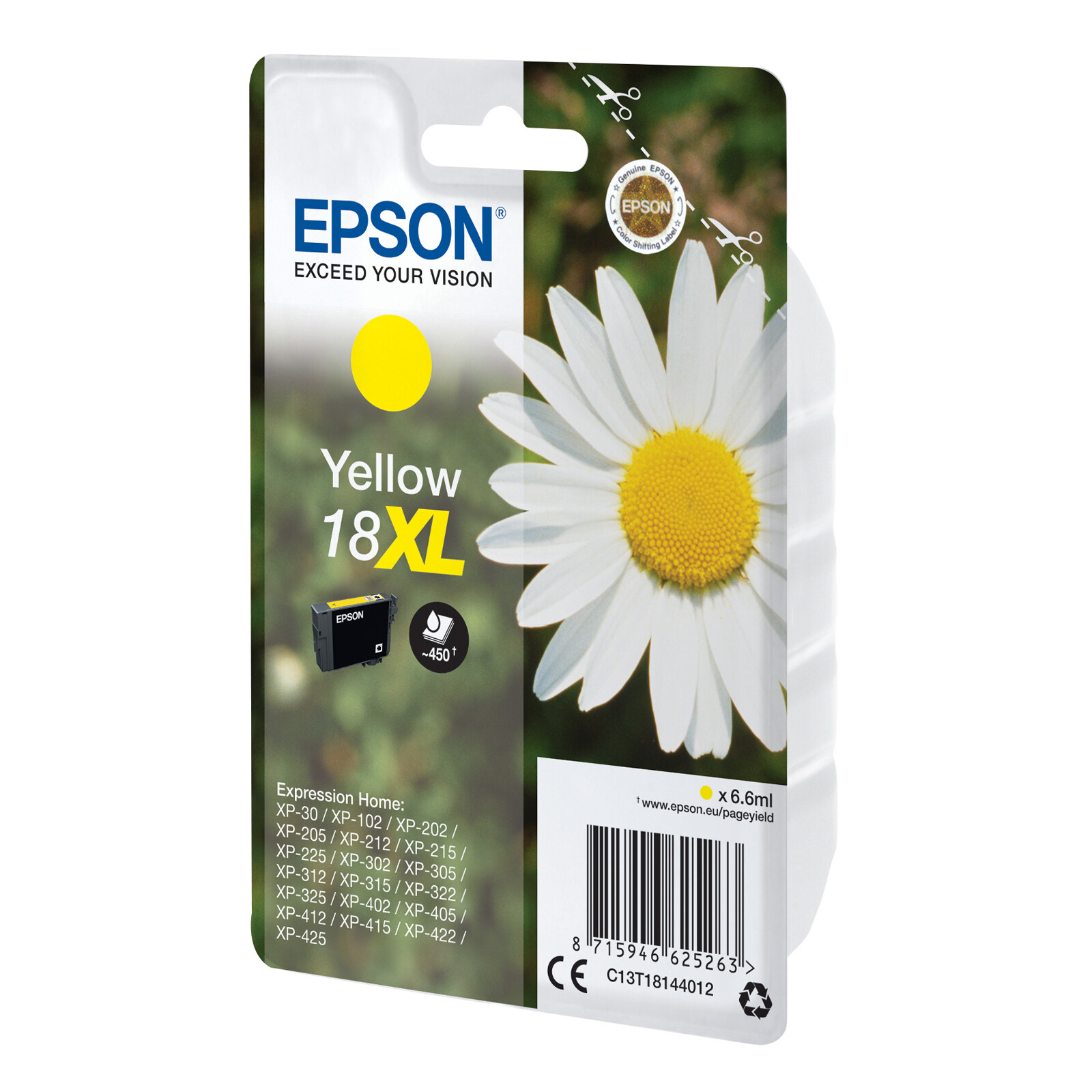 Epson 18XL T1814 Tinte Yellow 6,6ml