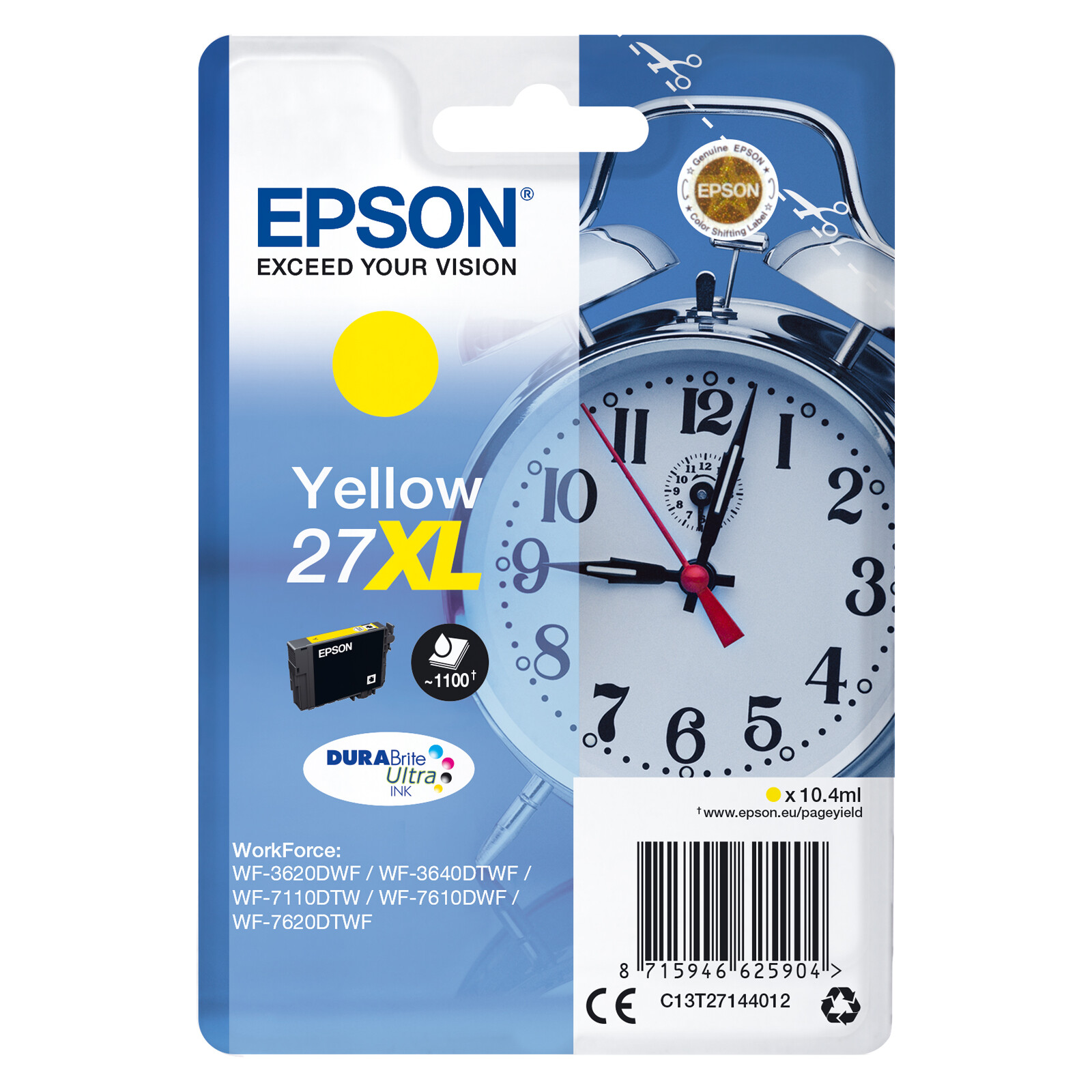 Epson 27XL T2714 Tinte Yellow 10,4ml