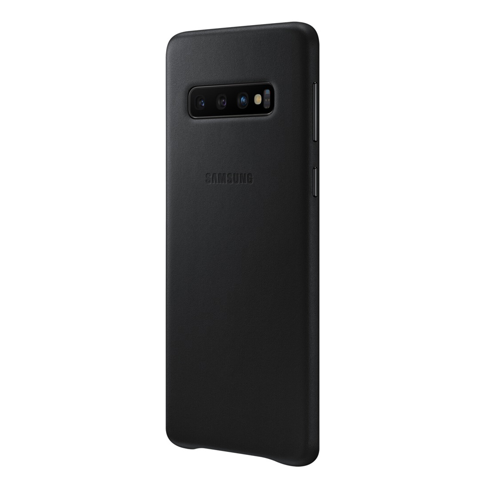 Samsung Back Cover Leather Galaxy S10 schwarz