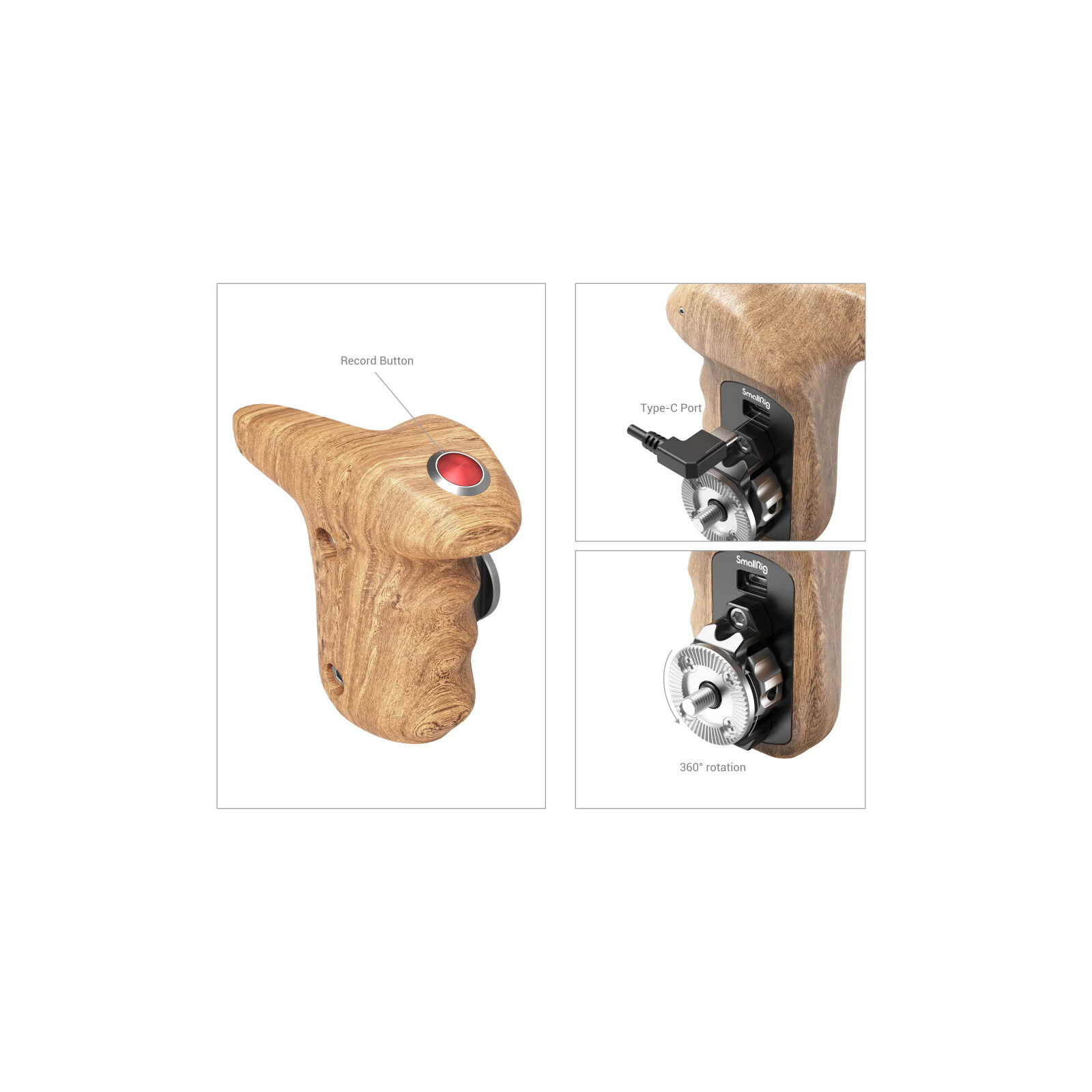 SmallRig Rosette Side Handle mit Record Remote Trigger 