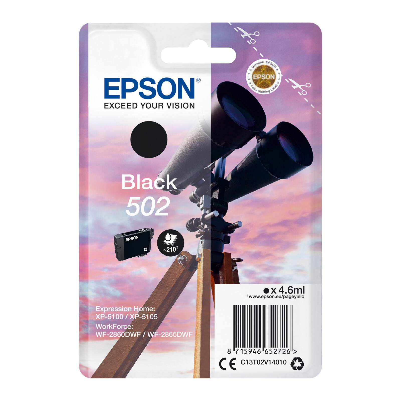 Epson 502 Tinte black 4,6ml