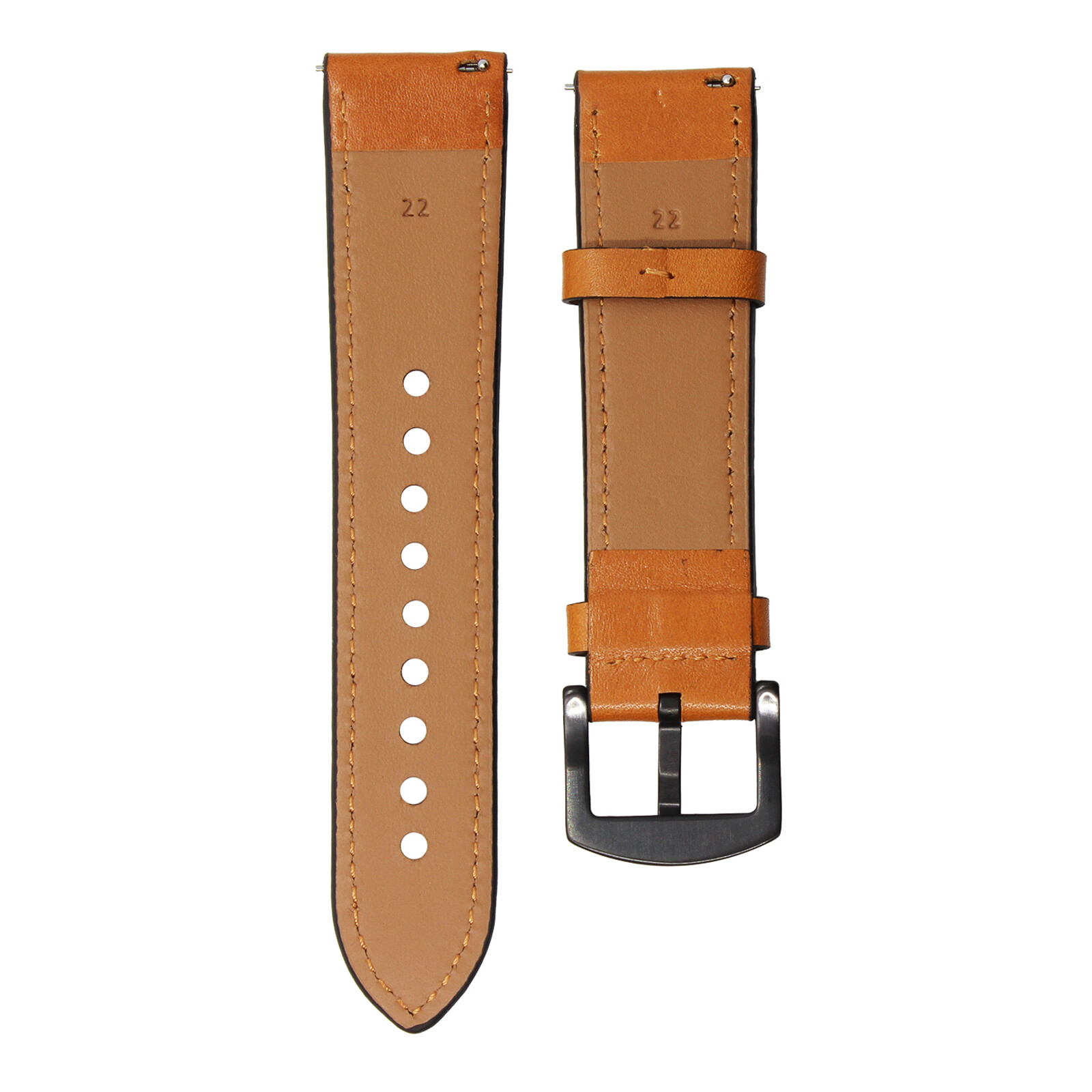 Mika Uhrenarmband Uni 22mm Echtleder braun