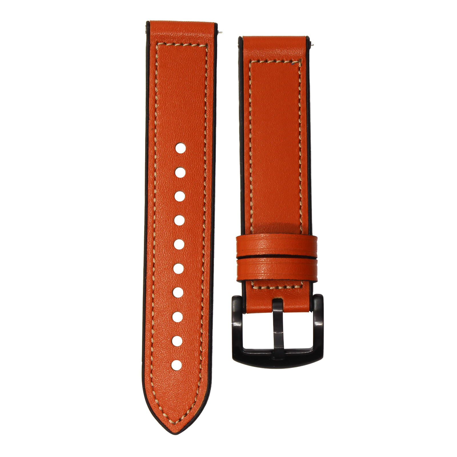 Mika Uhrenarmband Uni 20mm Silikon + Echtleder braun