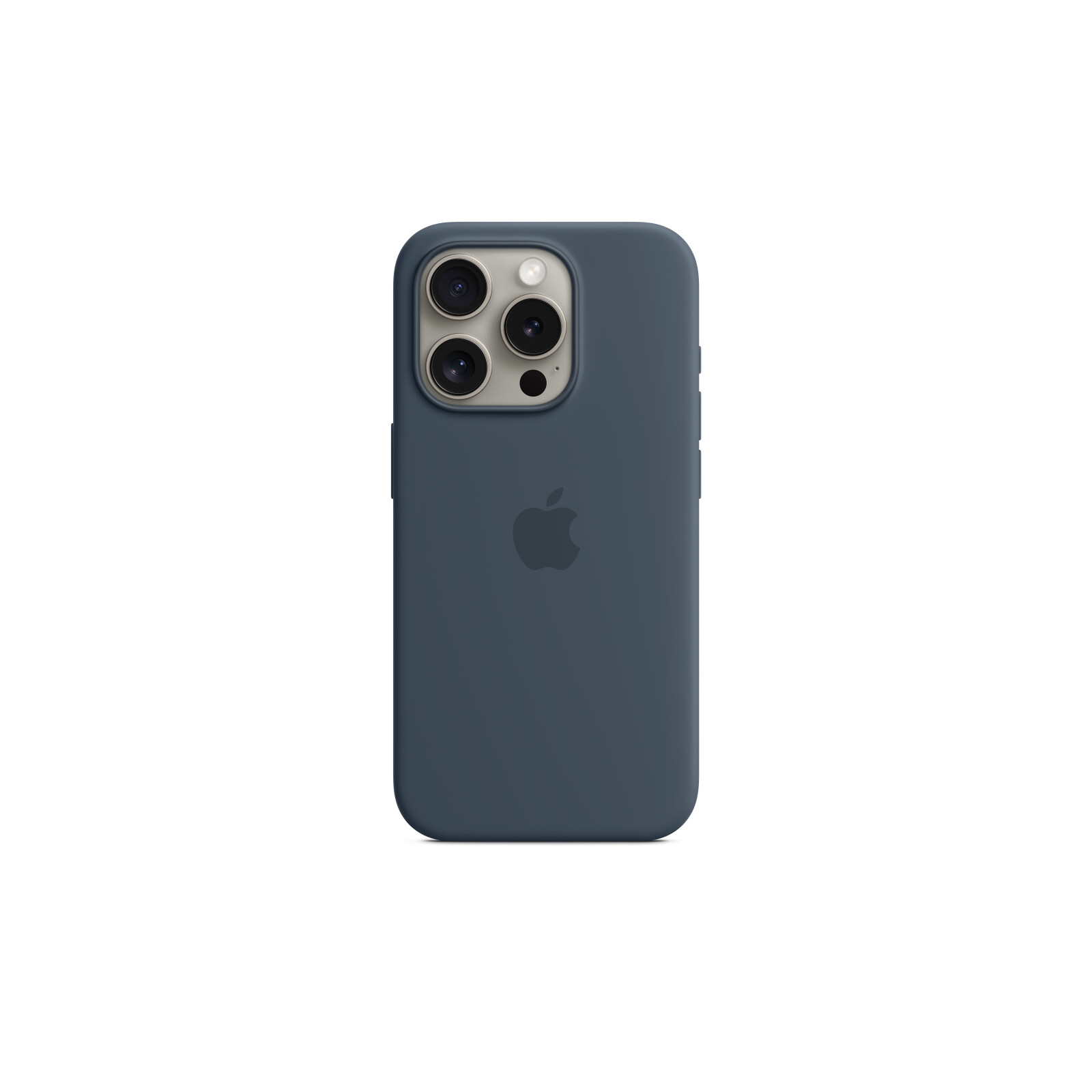 Apple iPhone 15 Pro Silikon Case mit MagSafe storm blue