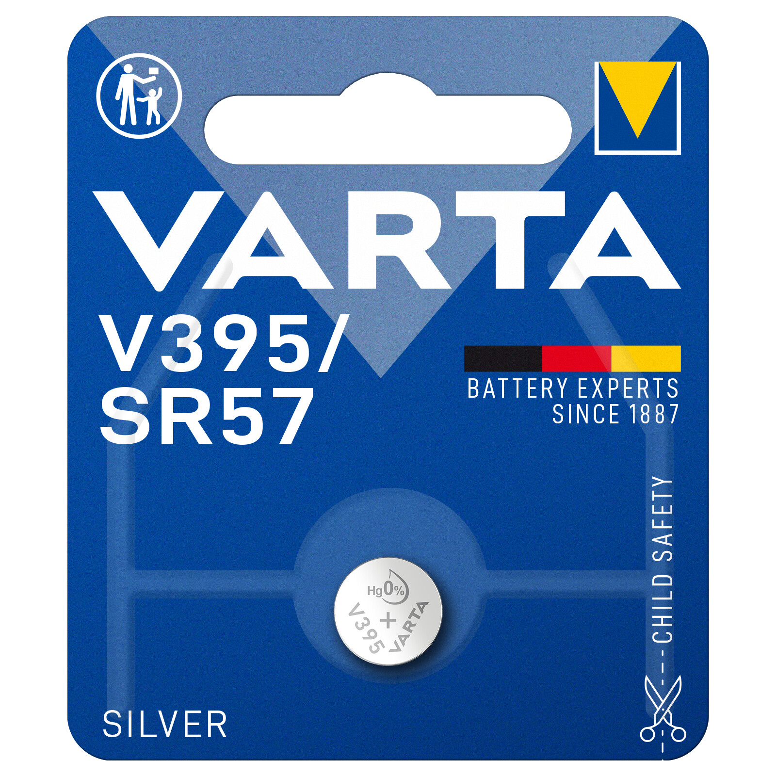 Varta V395 Silver Coin 1,55V