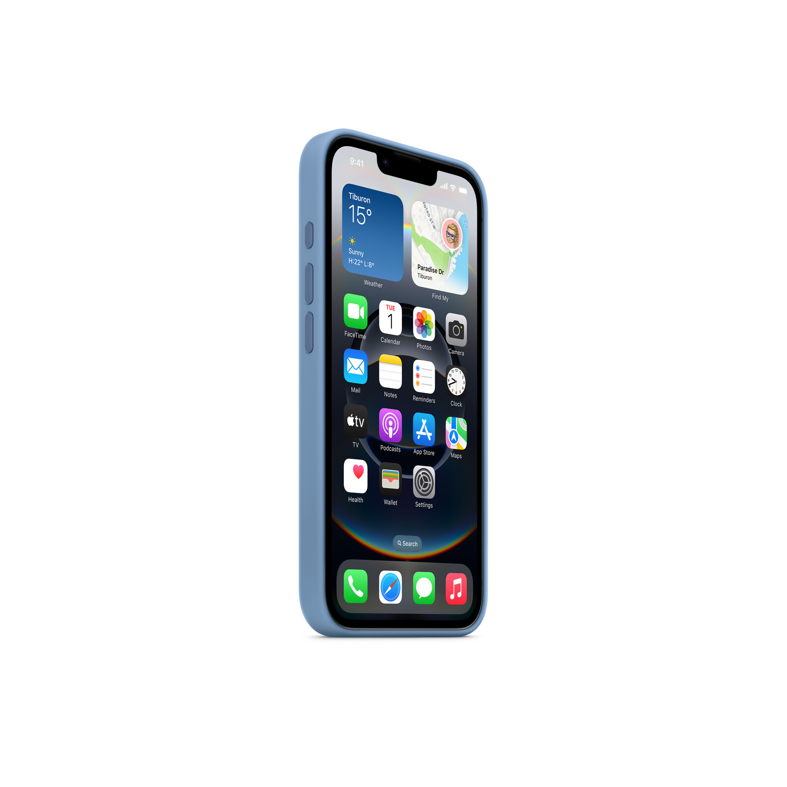 Apple iPhone 16e Silikon Case winterblau