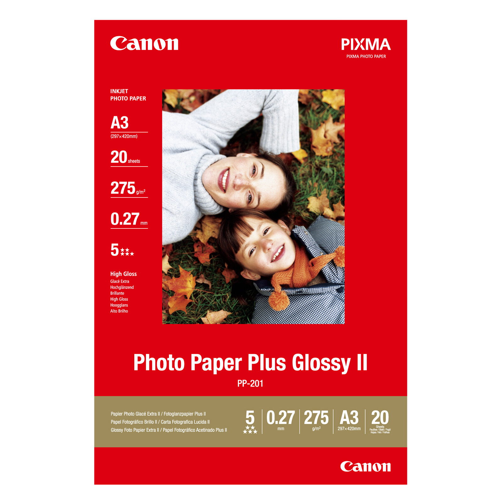 Canon PP-201 plus A3 20Bl. 260g glossy