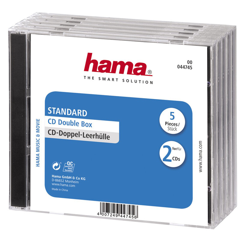 Hama 44745 CD Doppel Leerhülle 5er Transparent