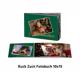 Auf der Grafik sind die Vorderseite sowie das aufgeklappte Ruck Zuck Fotobuch über Weihnachten zu sehen.