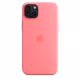 Apple iPhone 15 Plus Silikon Case mit MagSafe pink