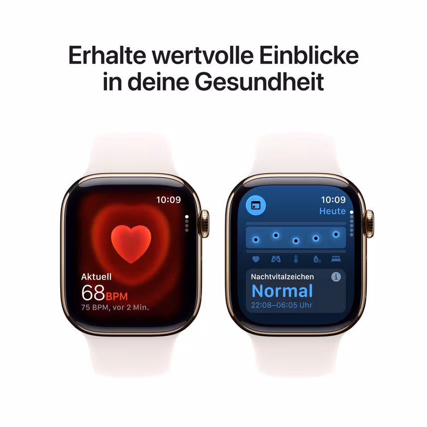 Apple Watch S11 LTE 46mm Gold Titan Case + Light Blush Sport M/L