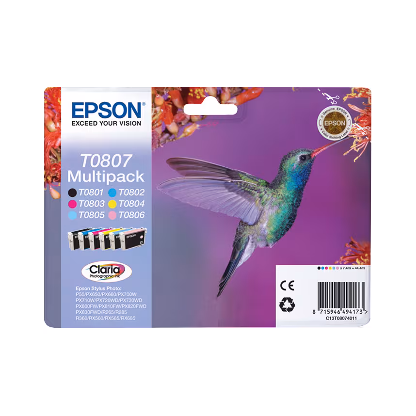 Epson T0807 Tinte Photo Multipack