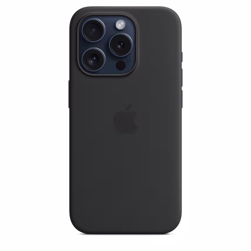 Apple iPhone 15 Pro Silikon Case mit MagSafe black