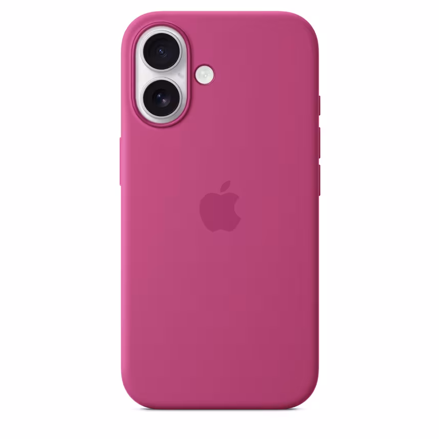  Apple iPhone 16 Silikon Case mit Magsafe fuchsia 