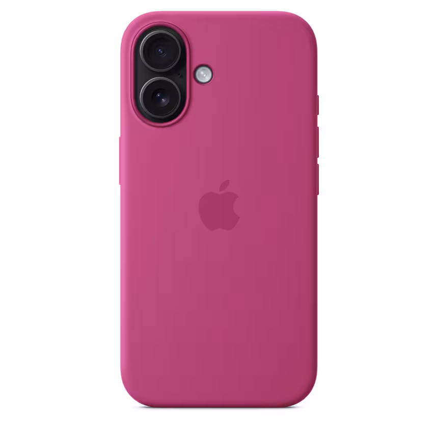  Apple iPhone 16 Silikon Case mit Magsafe fuchsia 