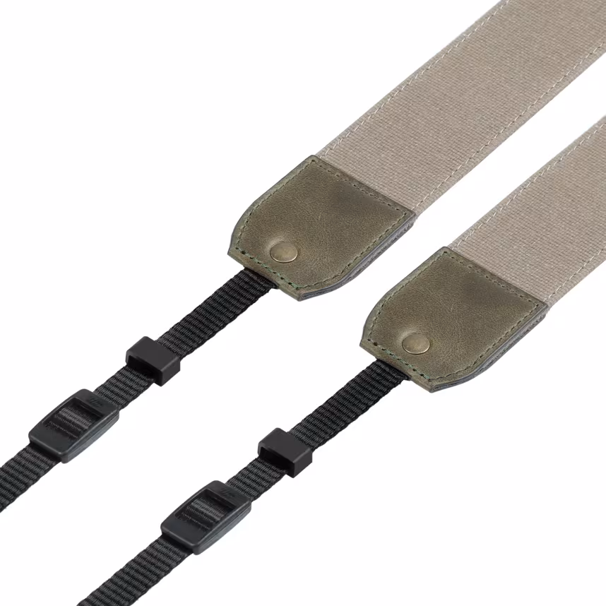 MegaGear Schulterriemen Canvas & Leder khaki