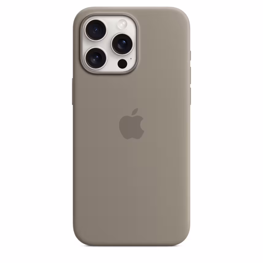 Apple iPhone 15 Pro Max Silikon Case mit MagSafe clay