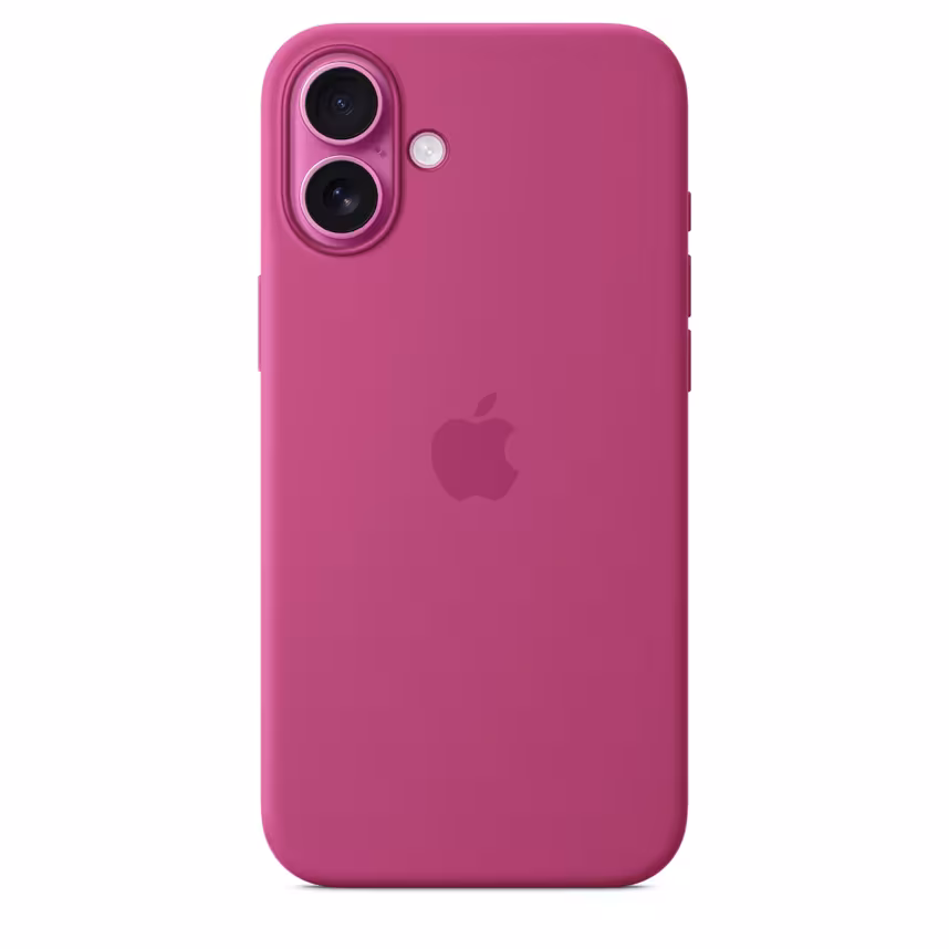  Apple iPhone 16 Plus Silikon Case mit Magsafe fuchsia 
