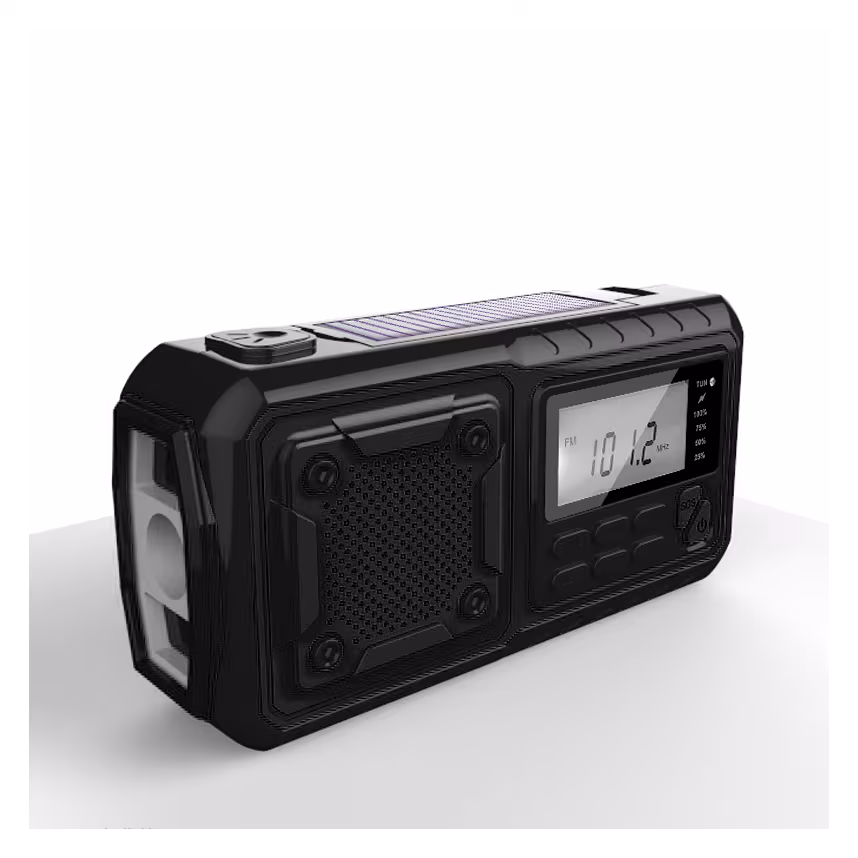 bea-tec Outdoor FM/AM Radio Solar mit LED 4000mAh schwarz