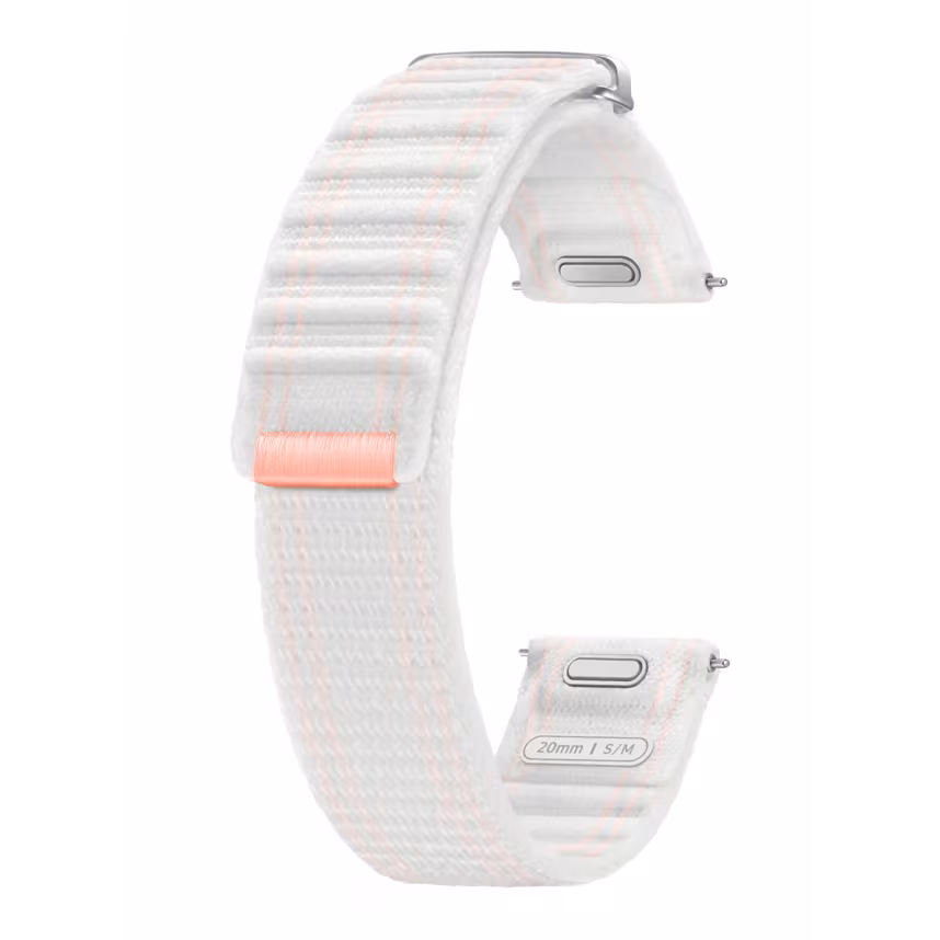 Samsung Armband Fabric Galaxy Watch7 S/M wei&szlig;-pink