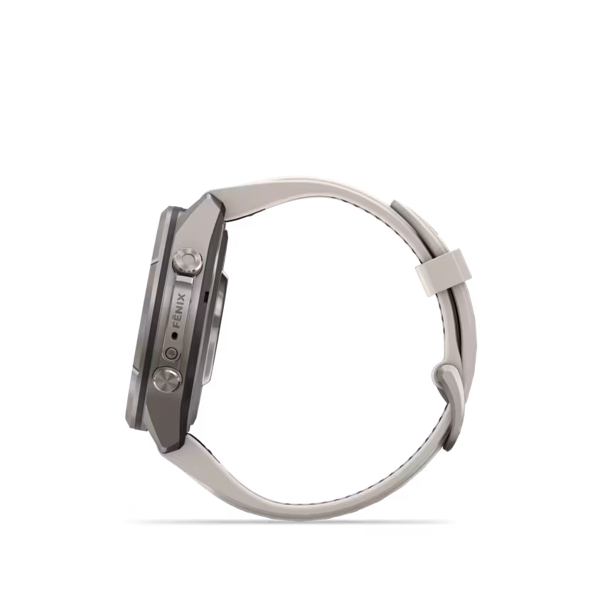 Garmin Fenix 9 Pro inReach 43mm Titan Silikonband Nebelgrau/Sandstein