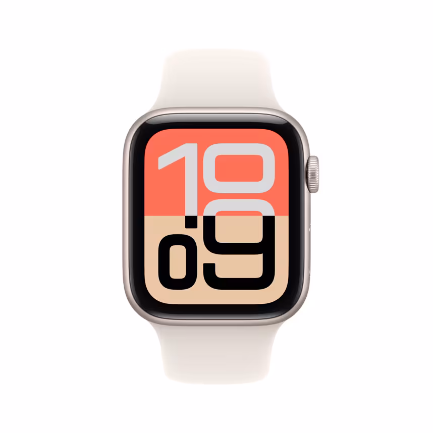 Apple Watch SE 3 LTE 44mm Starlight Alu Case + Starlight Sport M/L