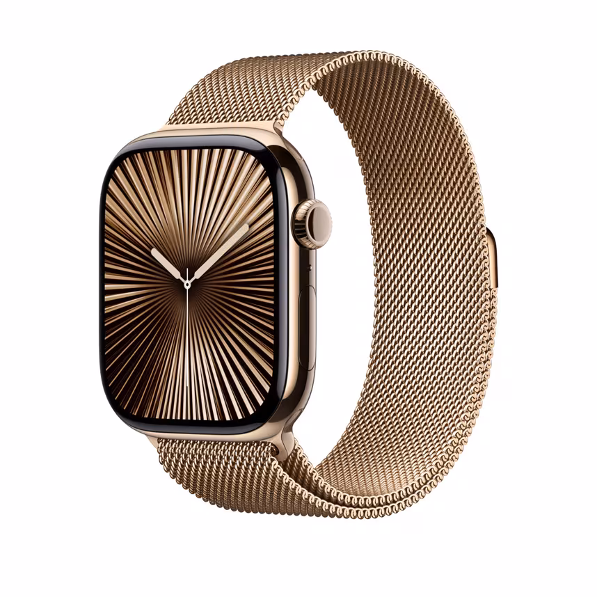 Apple Watch 46mm Milanaise Band S/M gold