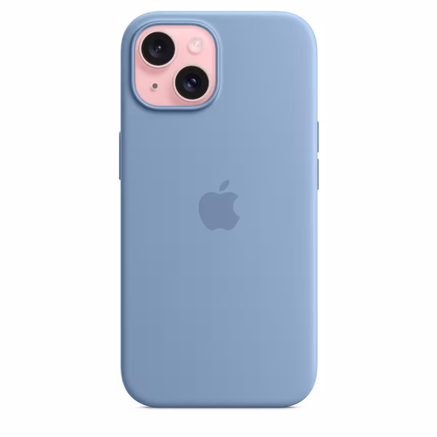 Apple iPhone 15 Silikon Case mit MagSafe winter blue
