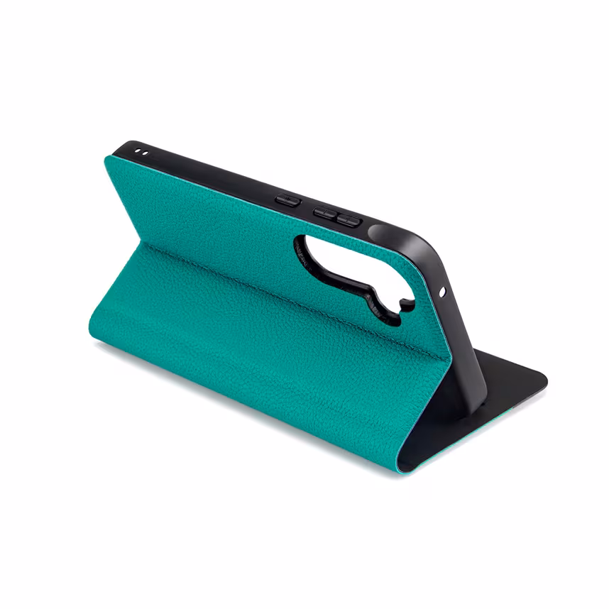 felixx Premium Book Case Venezia bistro green mit Standfunktion und Innenfach für Samsung Galaxy A35 5G