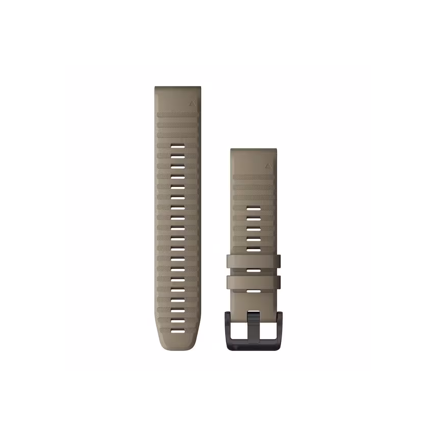 Garmin Quickfit Band 22mm Silikon dunkelbeige schwarz