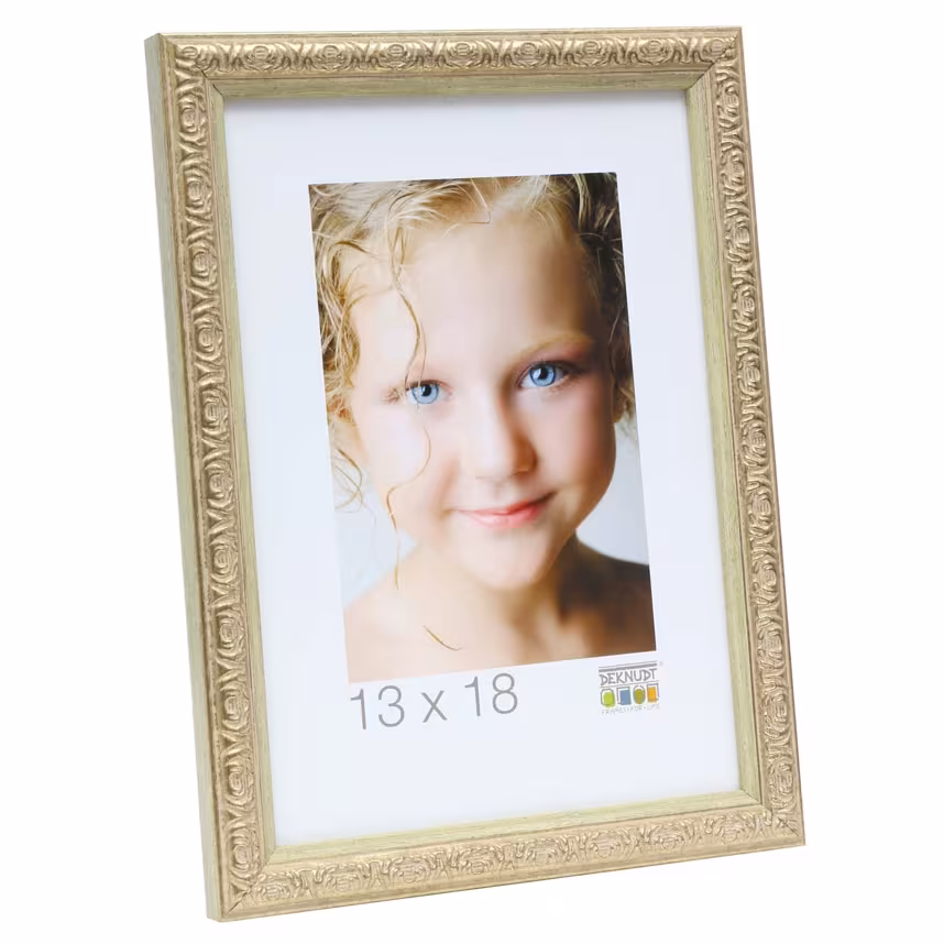 Bilderrahmen Deknudt 15x20cm Kunststoff gold S95LA1
