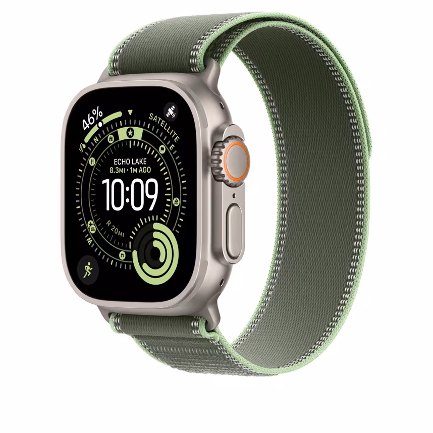 Apple Watch 49mm Green/Neon Trail Loop S/M natural Titan
