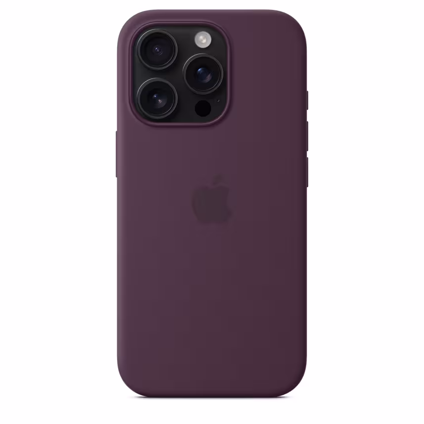 Apple iPhone 16 Pro Silikon Case mit Magsafe plum
