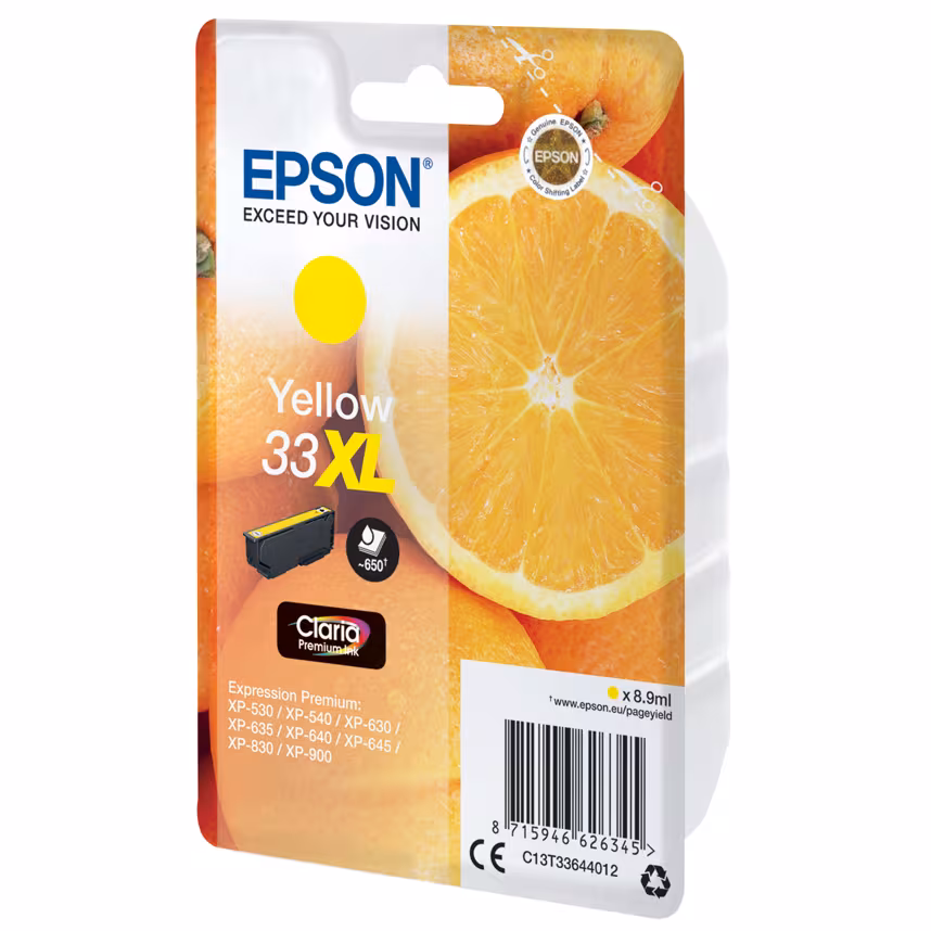 Epson 33XL T3364 Tinte Yellow 8,9ml