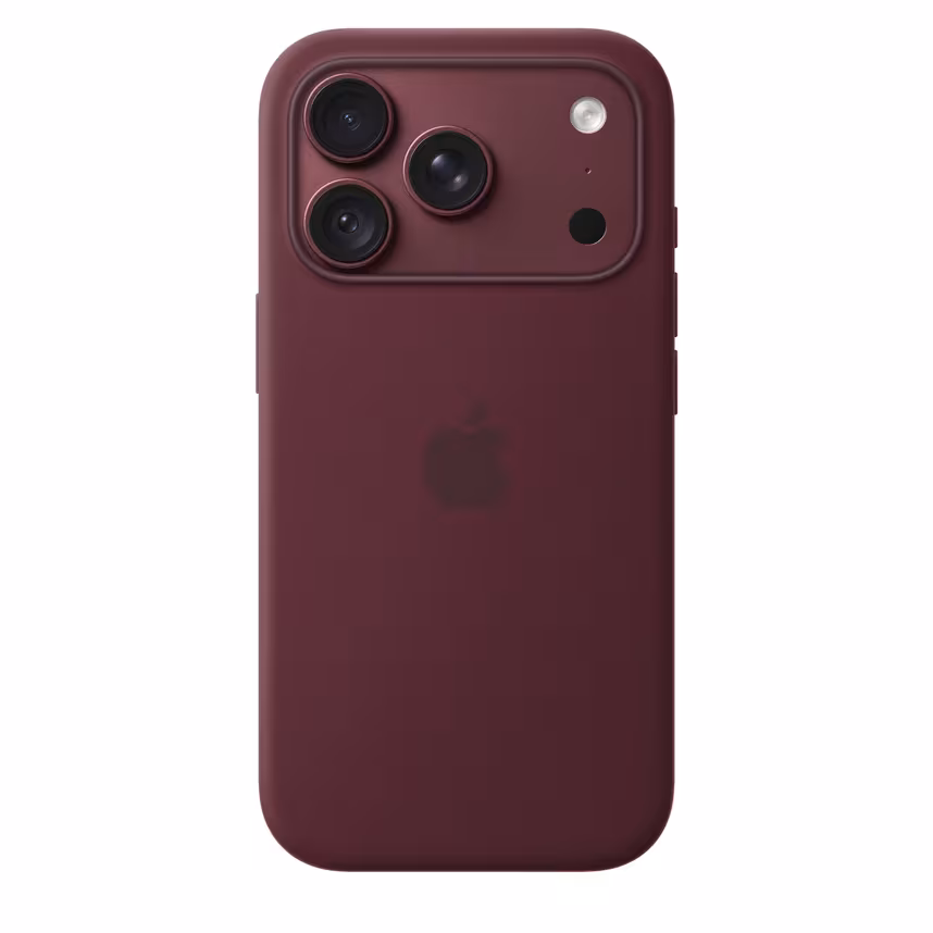 Apple iPhone 18 Pro Silikon Case mit MagSafe Burgundy