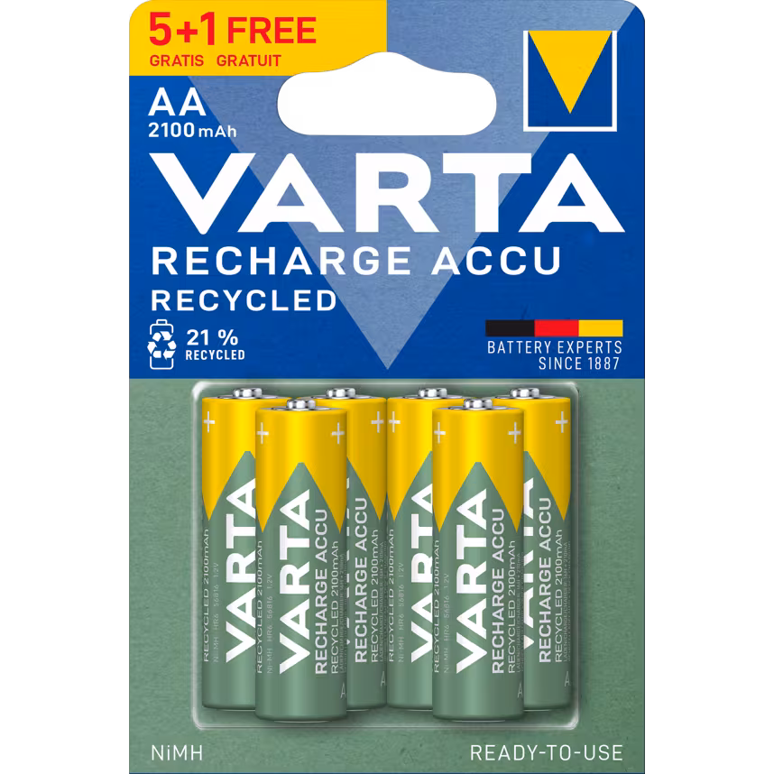 Varta Recycled Akku AA 5+1 Blister