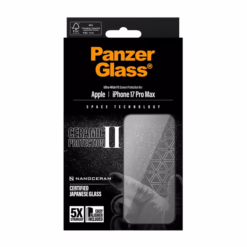 PanzerGlass Ceramic II Screen Protector iPhone 17 Pro Max
