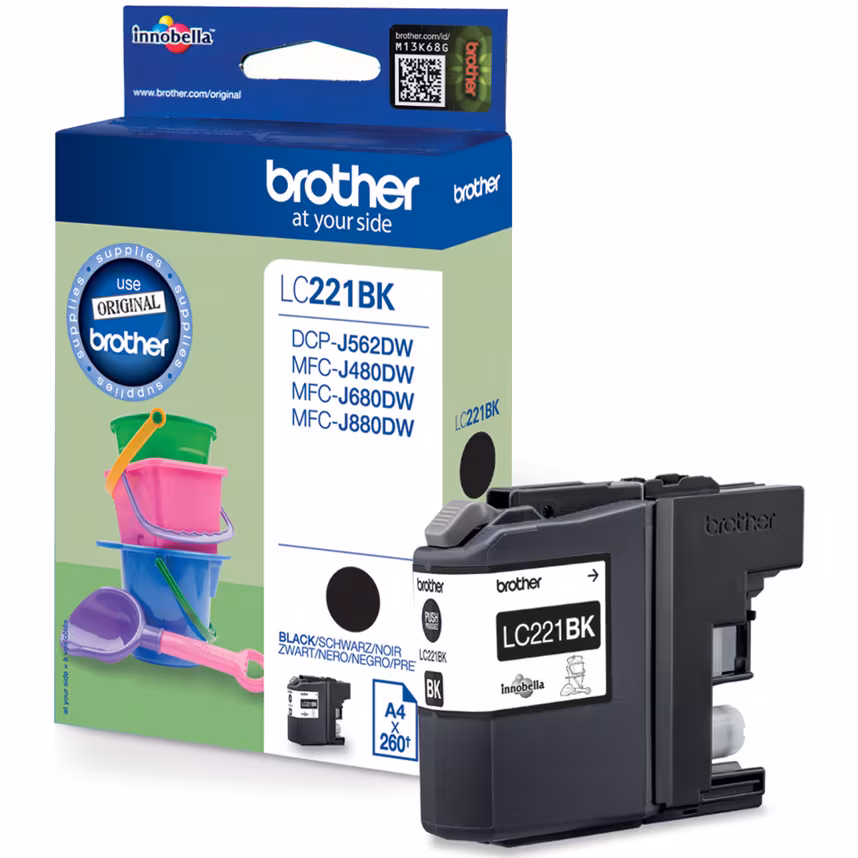 Brother LC221BK Tinte black