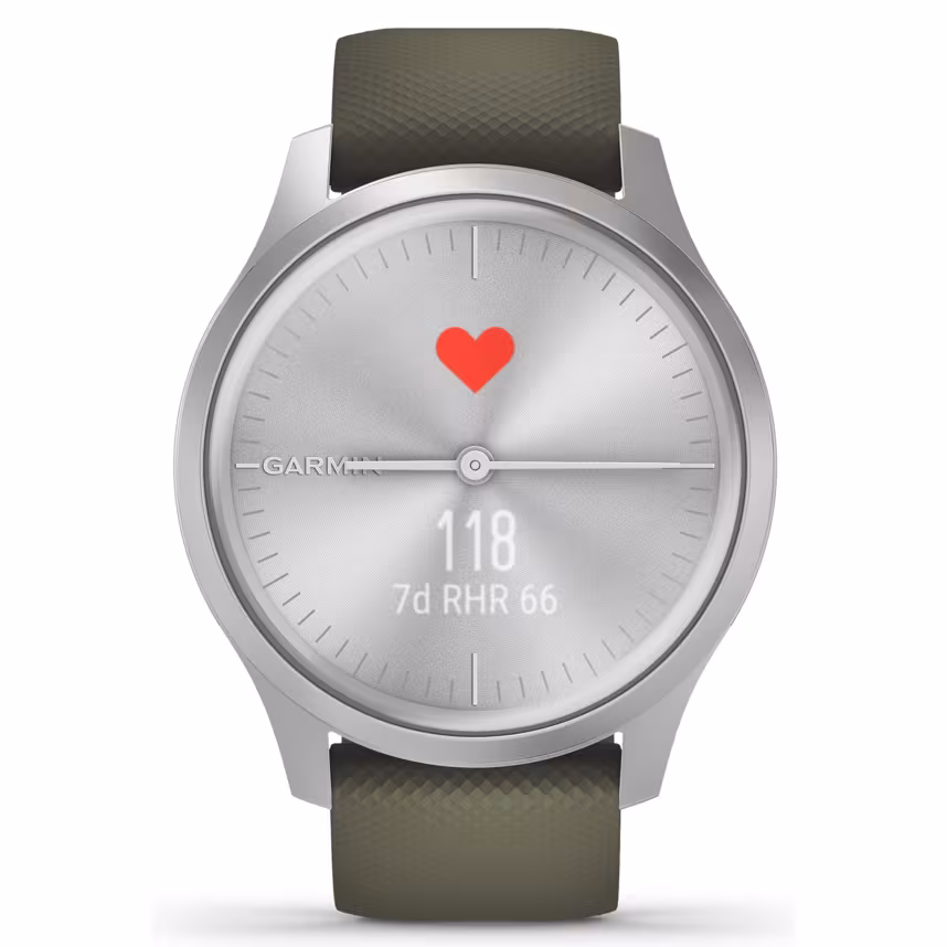 Garmin Vivomove Style 42mm Silber/Mossgrün