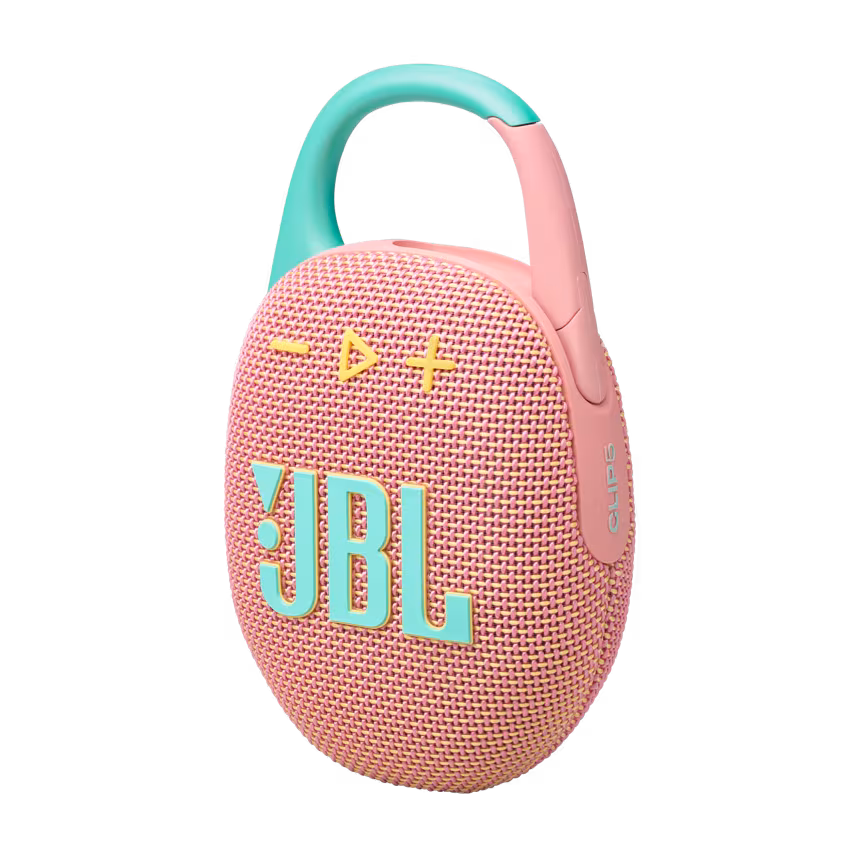 JBL Clip5 Bluetooth Lautsprecher mit Karabinerhaken pink