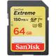 SanDisk SDXC 64GB Extreme V30 UHS-I U3 Class 10 150MB/s