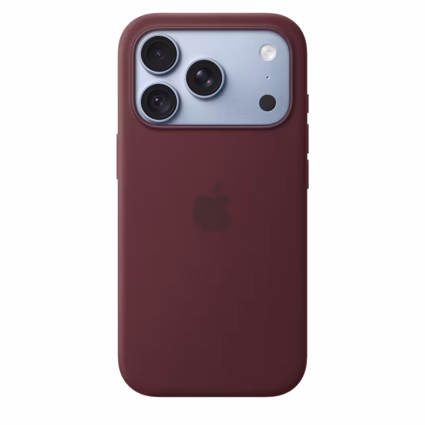Apple iPhone 18 Pro Silikon Case mit MagSafe Burgundy