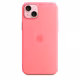Apple iPhone 15 Plus Silikon Case mit MagSafe pink