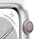 Apple Watch S8 Cellular Edelstahl 45mm Sportband weiß