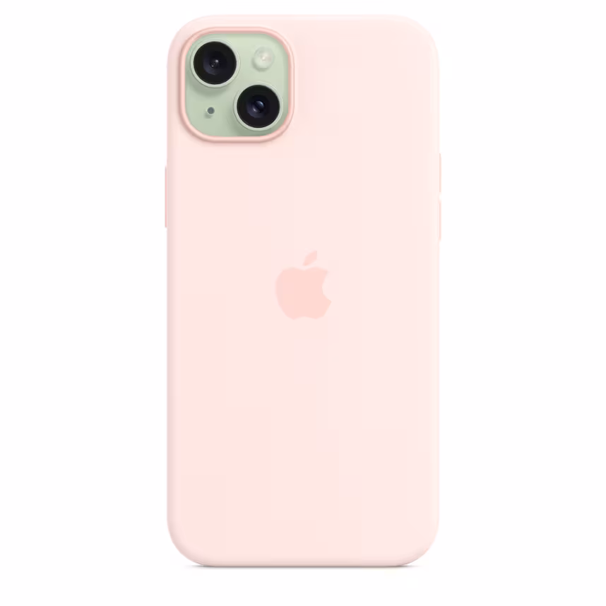 Apple iPhone 15 Plus Silikon Case mit MagSafe light pink