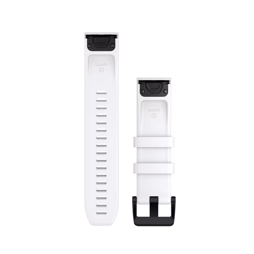 Garmin Quickfit Band 22mm Silikon wei&szlig; schwarz