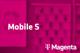 Magenta tarif Mobile S and magenta logo against blurred pink background with cell phone section in Hartlauer store