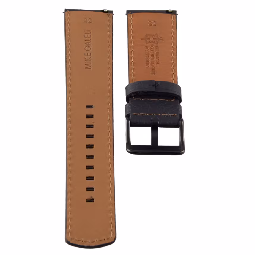 Galeli Band 22mm Echtleder schwarz